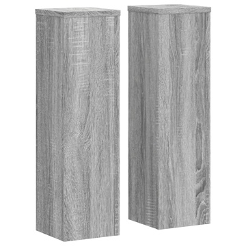 Suporturi de plante 2 buc. gri sonoma 17x17x60cm lemn prelucrat - Img 2