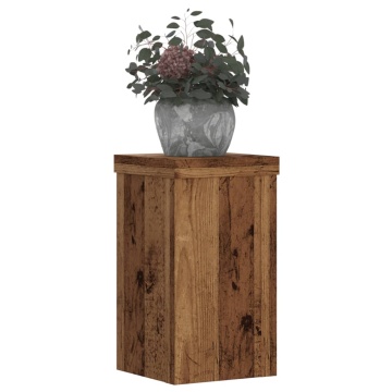 Suporturi de plante 2 buc lemn vechi 10x10x18 cm lemn prelucrat - Img 3
