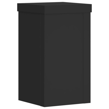 Suporturi de plante, 2 buc., negru, 10x10x18 cm, lemn prelucrat - Img 6