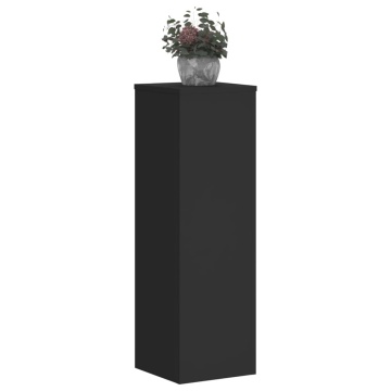 Suporturi de plante, 2 buc., negru, 25x25x80 cm, lemn prelucrat - Img 3