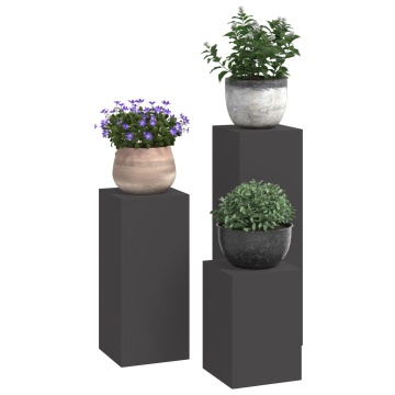 Suporturi pentru Plante Exterioare Pilon 3 buc Black Oțel - Img 3