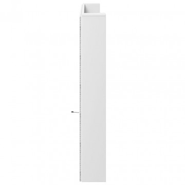 Tăblie cu dulap și LED, alb, 220x16,5x103,5 cm - Img 6