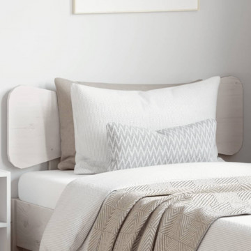 Tăblie de pat, alb, 100 cm, lemn masiv de pin - Img 1