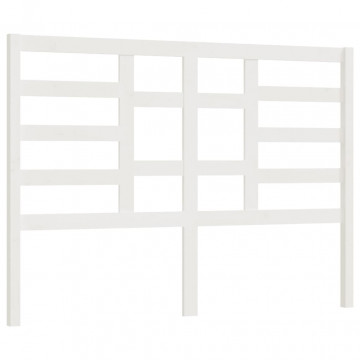 Tăblie de pat, alb, 166x4x104 cm, lemn masiv de pin - Img 2
