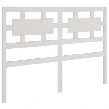 Tăblie de pat, alb, 185,5x4x100 cm, lemn masiv de pin - Img 2