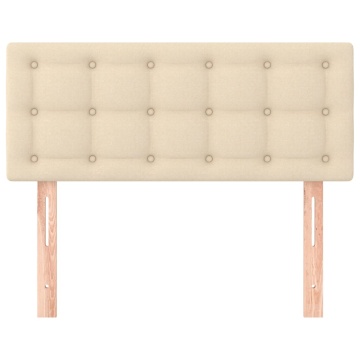Tăblie de pat, crem, 100x5x78/88 cm, textil - Img 3