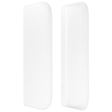 Tăblie de pat cu aripioare alb 83x16x78/88 cm piele ecologică - Img 4