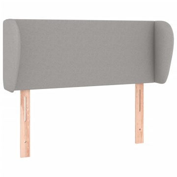 Tăblie de pat cu aripioare gri deschis 83x23x78/88 cm textil - Img 2