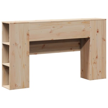Tăblie de pat cu depozitare, 120 cm, lemn masiv de pin - Img 5