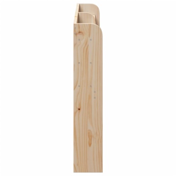 Tăblie de pat cu rafturi, 120 cm, lemn masiv de pin - Img 4
