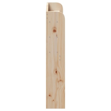 Tăblie de pat cu rafturi, 90 cm, lemn masiv de pin - Img 4