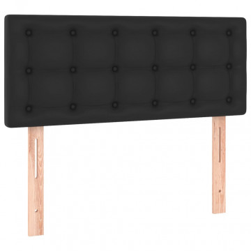 Tăblie de pat, negru, 80x5x78/88 cm, piele ecologică - Img 2