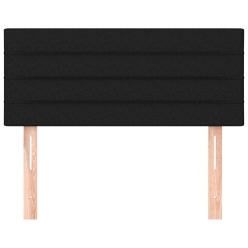 Tăblie de pat, negru, 90x5x78/88 cm, textil - Img 3