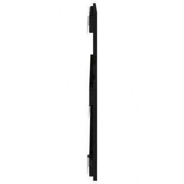 Tăblie de pat pentru perete, negru, 95,5x3x60cm, lemn masiv pin - Img 8