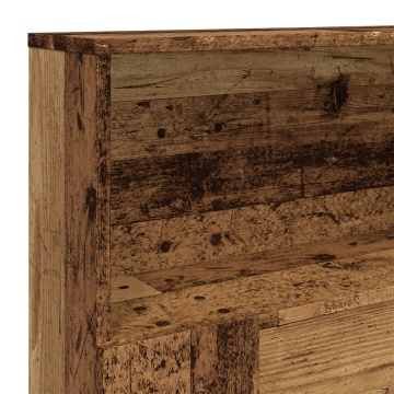 Tăblie pat cu dulap, lemn vechi 180x19x103,5 cm lemn prelucrat - Img 6