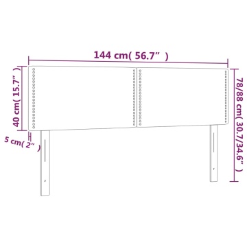 Tăblii de pat, 2 buc., albastru, 72x5x78/88 cm, textil - Img 7