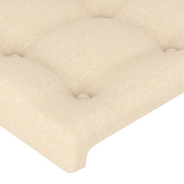 Tăblii de pat, 2 buc, crem, 100x5x78/88 cm, textil - Img 4