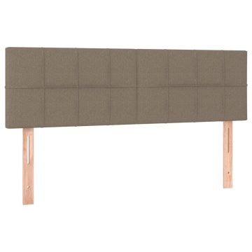 Tăblii de pat, 2 buc., gri taupe, 72x5x78/88 cm, textil - Img 2