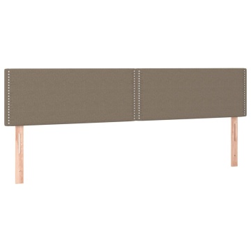 Tăblii de pat, 2 buc, gri taupe, 90x5x78/88 cm, textil - Img 2