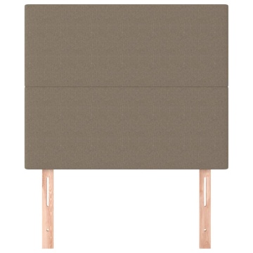 Tăblii de pat, 2 buc, gri taupe, 90x5x78/88 cm, textil - Img 3