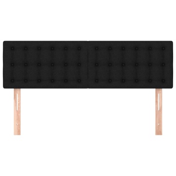Tăblii de pat, 2 buc., negru, 72x5x78/88 cm, textil - Img 3