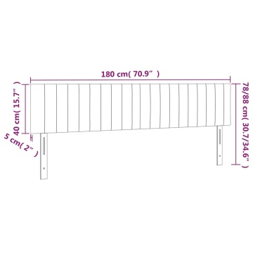 Tăblii de pat, 2 buc, negru, 90x5x78/88 cm, textil - Img 7