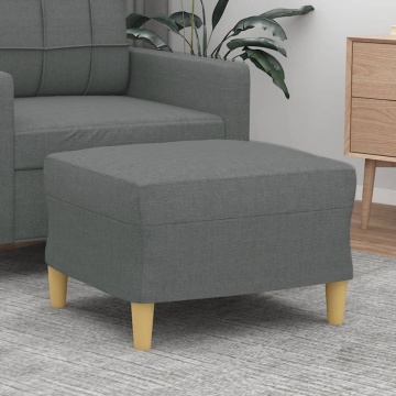 Taburet, gri închis, 60x50x41 cm, material textil - Img 1