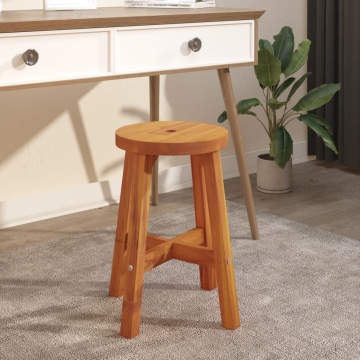 Taburet, maro, 38x38x45 cm, lemn masiv de acacia - Img 3