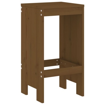Taburete de bar 2 buc. maro miere 40x36x75 cm lemn masiv de pin - Img 3