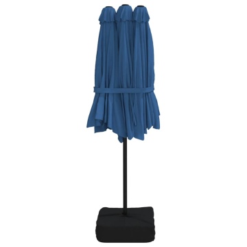 Umbrelă de grădină cu două capete, albastru azuriu, 449x245 cm - Img 8