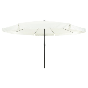 Umbrela de grădină cu LED-uri, dimensiuni 395x245 cm, Alb nisipos - Img 4