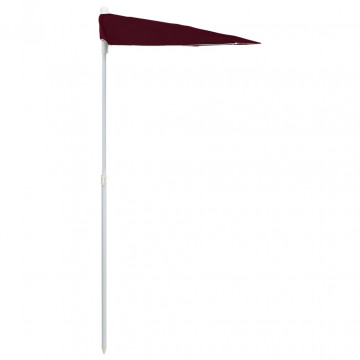 Umbrelă de grădină cu stâlp, roșu bordo, 180x90 cm, semirotundă - Img 8
