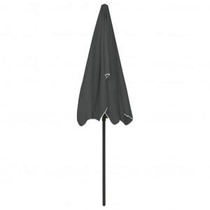 Umbrelă de plajă, antracit, 200x125 cm - Img 6