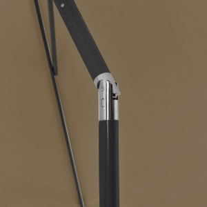 Umbrelă de plajă, gri taupe, 180x120 cm - Img 3