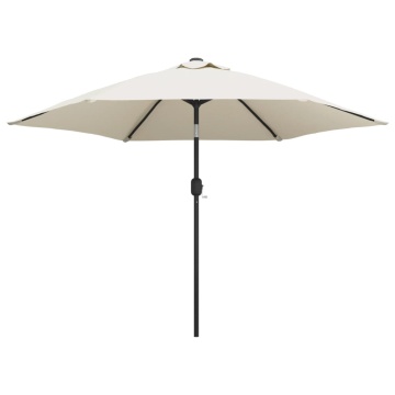 Umbrelă de soare, alb nisipiu, 3 m, stâlp din oțel - Img 2
