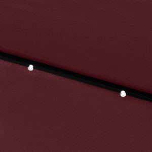 Umbrelă de soare cu stâlp din oțel & LED-uri, roșu bordo, 2x3 m - Img 3