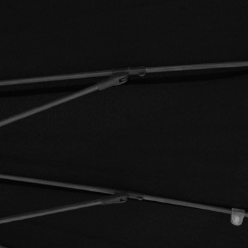 Umbrelă de soare de exterior, stâlp aluminiu, negru, 270 cm - Img 7
