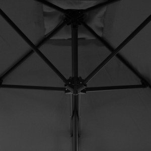 Umbrelă de soare de exterior, stâlp din oțel, antracit, 300 cm - Img 2