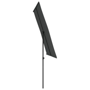 Umbrelă de soare de grădină cu stâlp aluminiu antracit 2x1,5 cm - Img 8