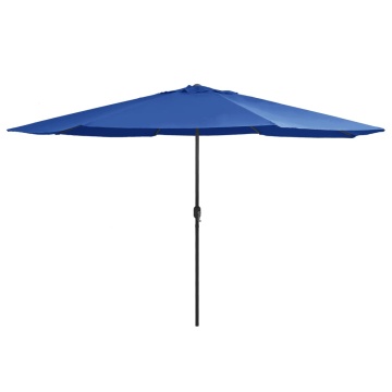 Umbrelă de soare de grădină, stâlp metalic, azuriu, 390 cm - Img 1