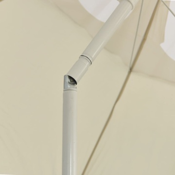 Umbrelă de soare de plajă, galben nisipiu, 300 cm - Img 3