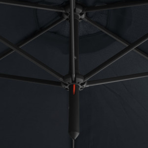 Umbrelă de soare dublă cu stâlp din oțel, antracit, 600 cm - Img 3