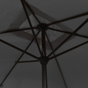 Umbrelă de soare exterior, stâlp metal, antracit, 300 x 200 cm - Img 8