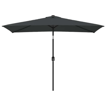 Umbrelă de soare exterior, stâlp metal, antracit, 300x200 cm - Img 2