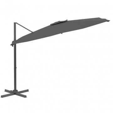 Umbrelă în consolă cu LED, antracit, 400x300 cm - Img 8