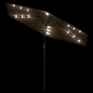 Umbrelă soare de grădină cu stâlp din oțel, maro 268x268x226 cm - Img 7