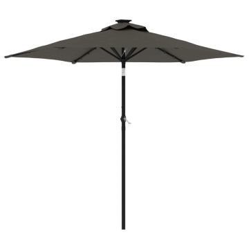 Umbrelă soare de grădină stâlp din oțel antracit 225x225x212 cm - Img 2