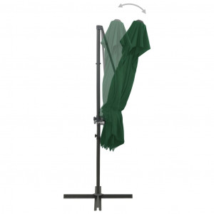 Umbrelă suspendată cu înveliș dublu, verde, 250x250 cm - Img 5