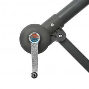 Umbrelă suspendată cu LED și stâlp din oțel, azuriu, 300 cm - Img 5