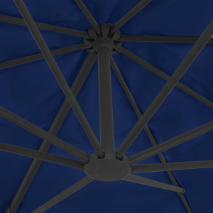 Umbrelă suspendată cu stâlp din aluminiu albastru azuriu 4x3 m - Img 2